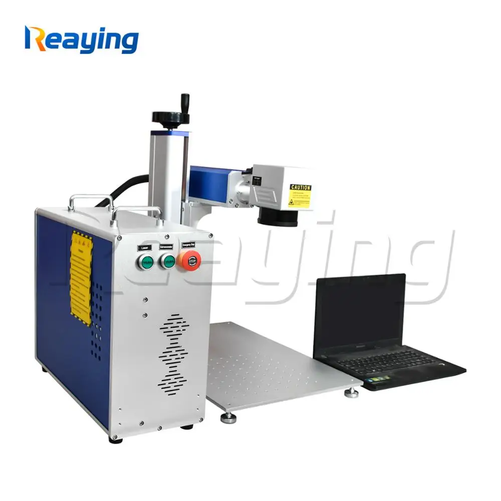 

50W Split portable fiber laser metal marking machine with red dot Raycus laser generator