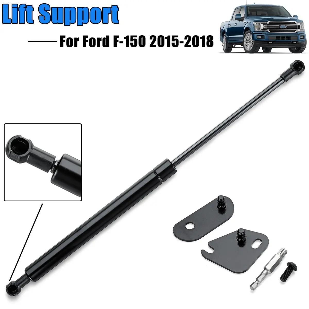 

Rear Liftgate Tailgate Slow Down Assist Shock Strut Slow Drop Rate Telescopic Rod Kit For Ford F150 F-150 2015 2016 2017 2018