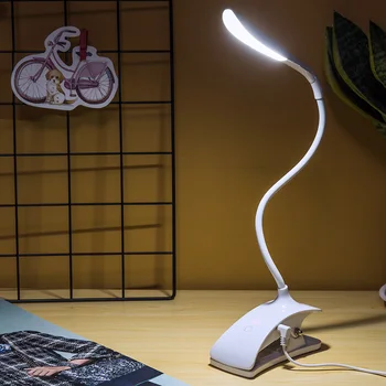 

Finether Touch Sensor Dimmable Clamp Folding Led Desk Table Lamp Small Clip Lamp For Reading Study Bedroom Office