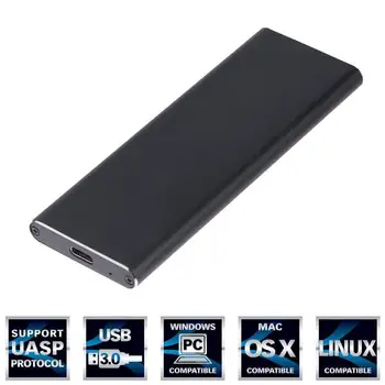 

M.2 NGFF SATA SSD HDD Enclosure to USB 3.1 Type-C Converter SSD Adapter Enclosure Case Hard Disk Hard drive Box