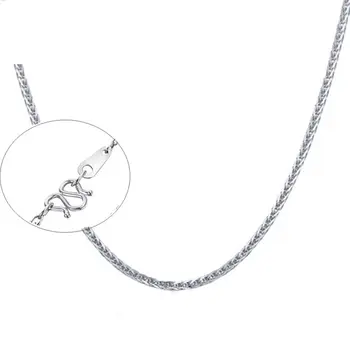

New Arrival Platinum Pt950 Chain Women Men Lucky Wheat Necklace 17inch 2.5-2.6g