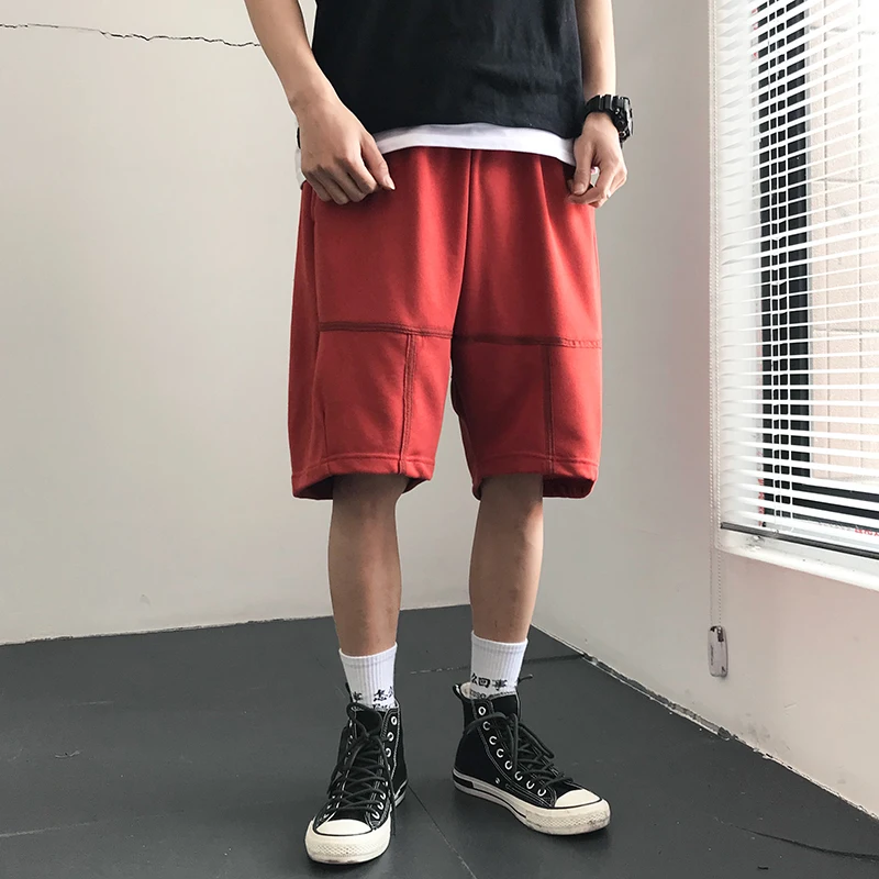 

Men's short trousers spring 2019 new slim solid color five-minute trousers micro play loose casual personality young men's wear