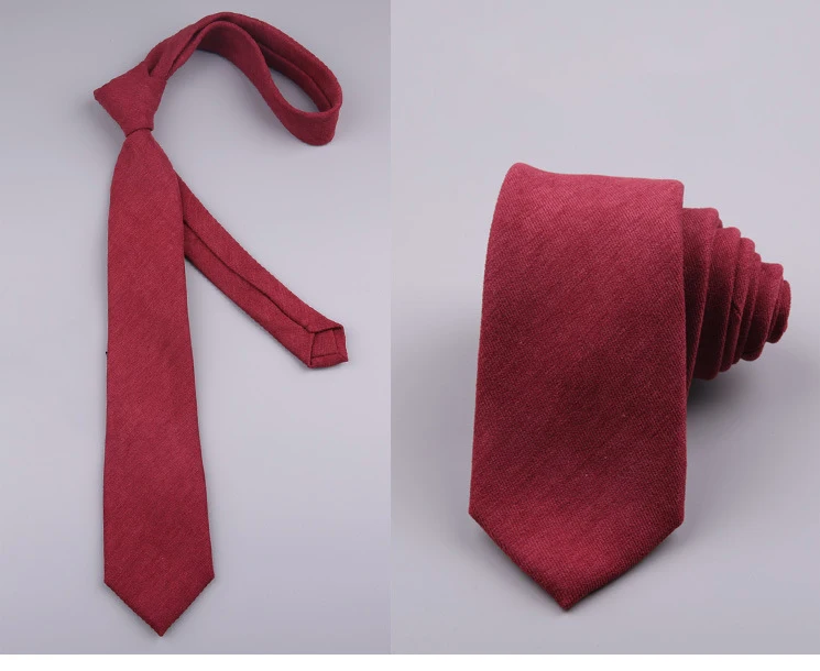 Галстук Дикий унисекс руки играть сплошной цвет оленьей кожи 7 см широкие стреловидные Повседневный галстук черный красный моды личности дикий