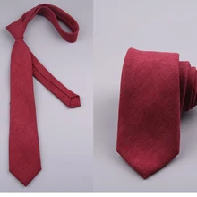 Галстук Дикий унисекс руки играть сплошной цвет оленьей кожи 7 см широкие стреловидные Повседневный галстук черный красный моды личности дикий