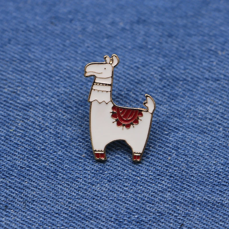 

Cartoon Animal sheep Brooches Alpaca Pin for Boys Girls Lapel Pin Hat/bag Pins Denim Jacket Shirt Women Brooch Badge Q461