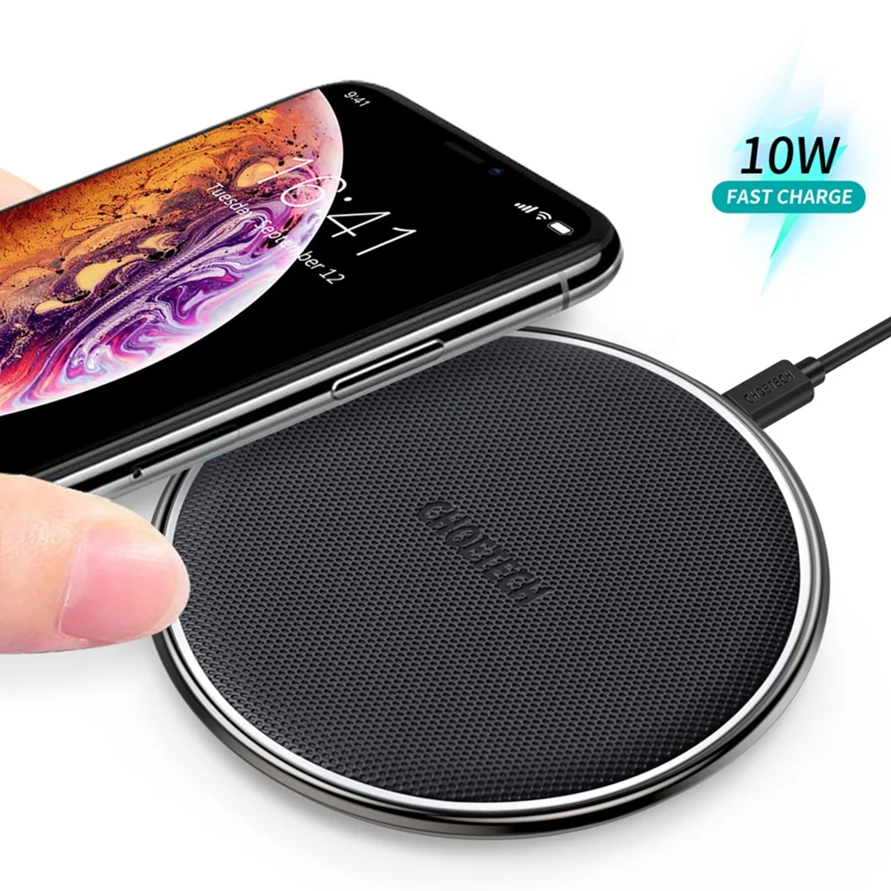 

10W Qi Wireless Charger for iPhone X Xs MAX XR 8 plus Fast Charging for Samsung S8 S9 Plus Note 9 8 USB Phone Charger Pad