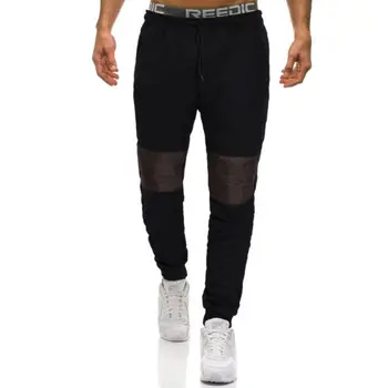 

2019 NEW Men Pants Long Casual Sport Pant Gym Slim Fit Trousers Running Patchwork Joggers Gym Popular Sweatpants