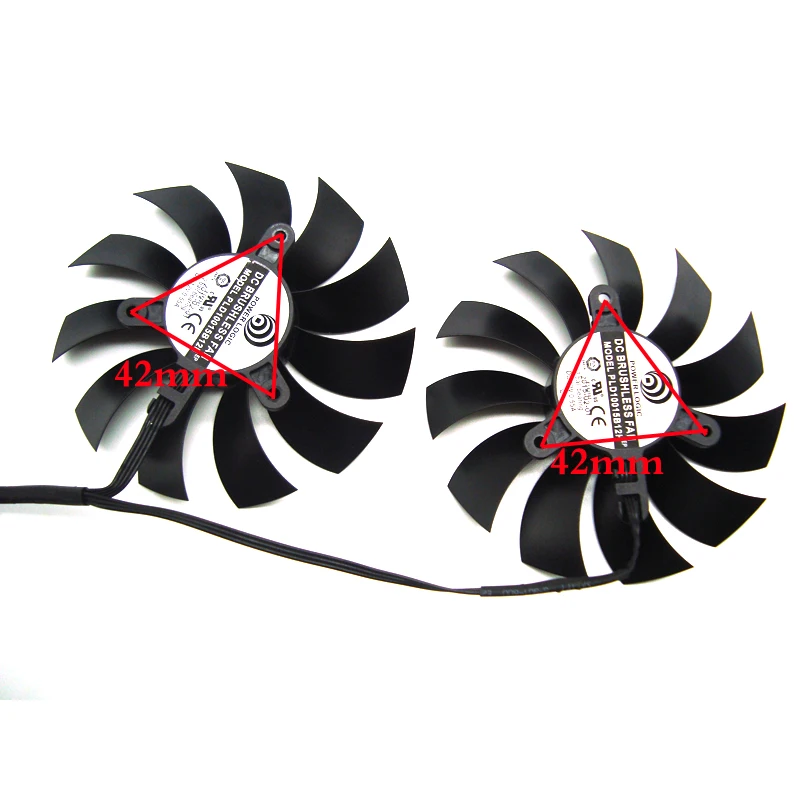 

Free shipping 2 Pcs/Lot 4Pin VGA Cooler Graphics Card Fan For EVGA GTX980TI GTX980 GTX780Ti ACX2.0 Video Cards Cooling system