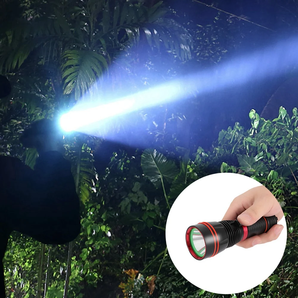 

Rechargeable Supper Bright IPX8 Waterproof Underwater 100M Diving Flashlight LED Electric Torch led flashlight