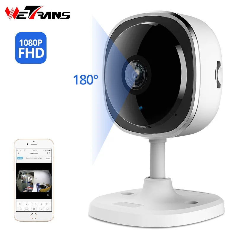 

Wetrans IP Camera Wifi CCTV Panoramic 180 Wide Angle WiFi 1080P Mini Camera Security Wireless Home P2P Audio Night Vision IP Cam