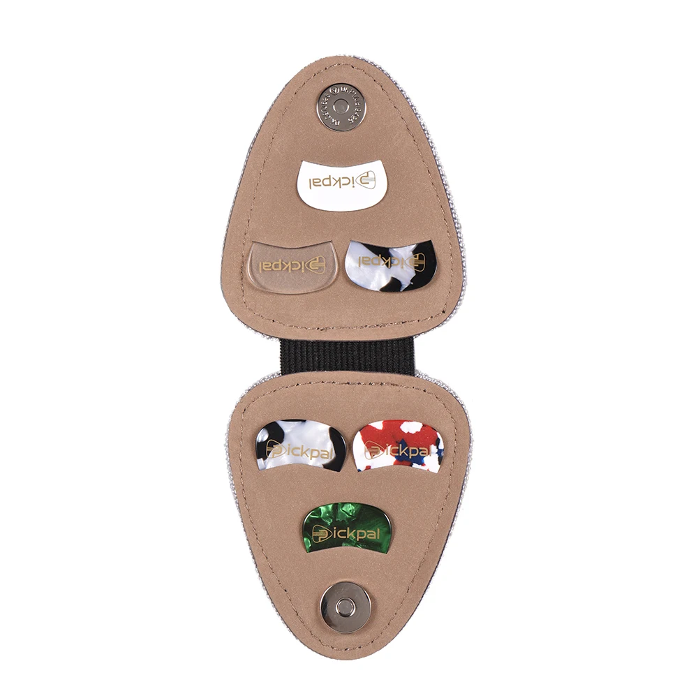 

Guitar Picks Holder Case Bag PU Synthetic Leather with 6pcs Celluloid Picks High Quality String Instrument Accessories