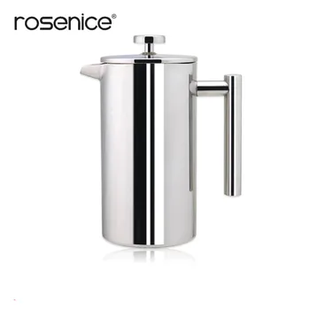 

Double Layer Stainless Steel Coffee And Tea Maker French Press Heat Preservation Mug 350ml / 800ml / 1000ml