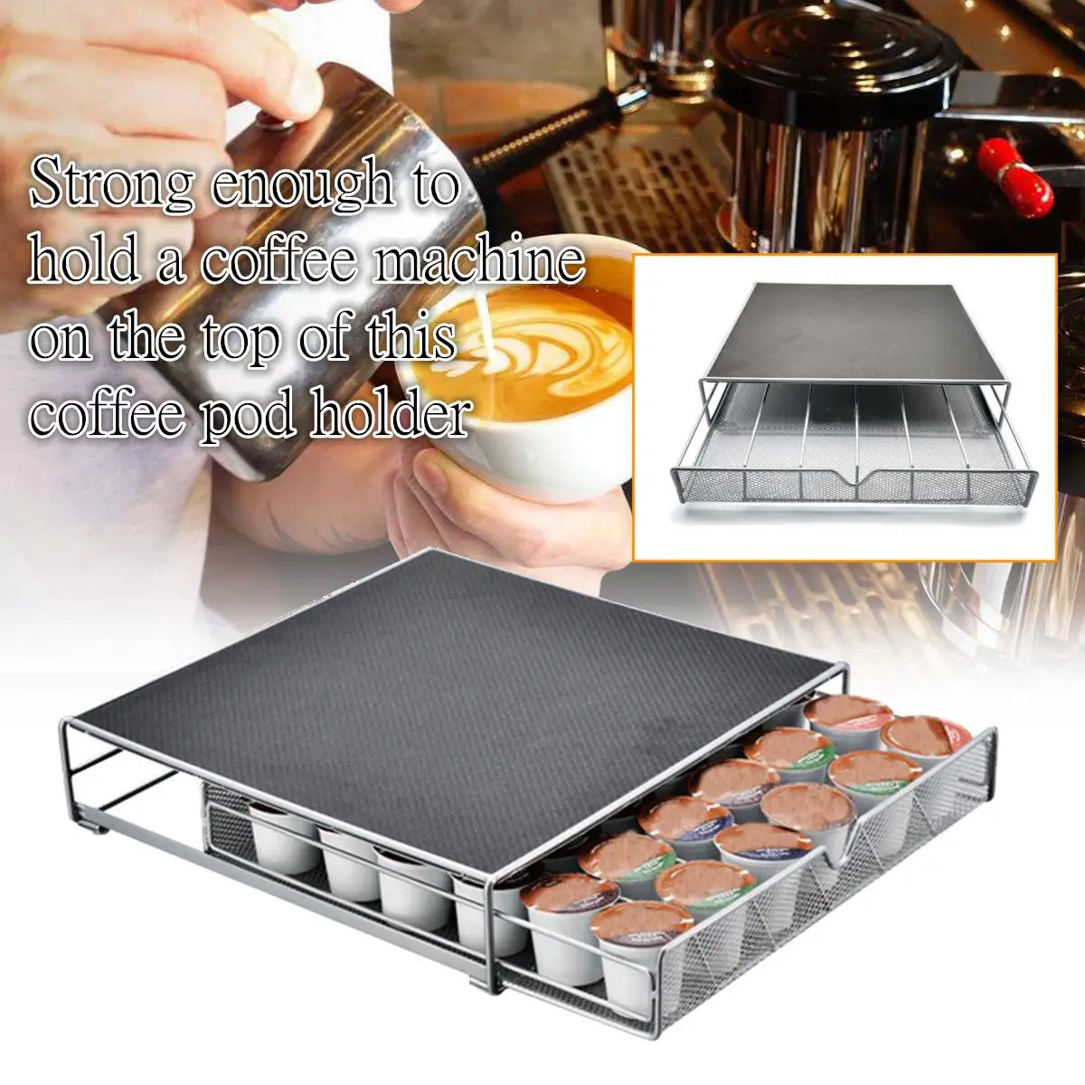 

Coffee Capsule Holder Stand Tower Racks Storage Shelves Organizer Kitchen Accessories Storage Capsule Office Holder Drawer