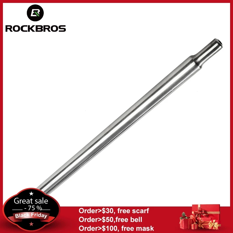 

ROCKBROS Cycling Bicycle Seatpost 31.8mm 535mm & 600mm 2 Sizes Titanium Alloy 3AL2.5V CNC Bike Parts For Brompton Folding Bike
