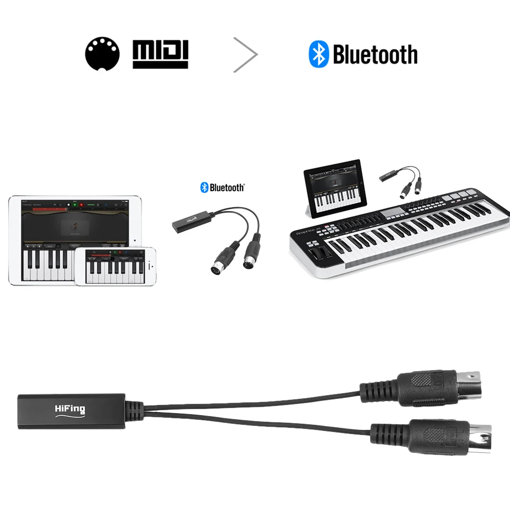 Новинка HiFing Беспроводной Bluetooth MIDI адаптер 4 0 5 контактный разъем DIN