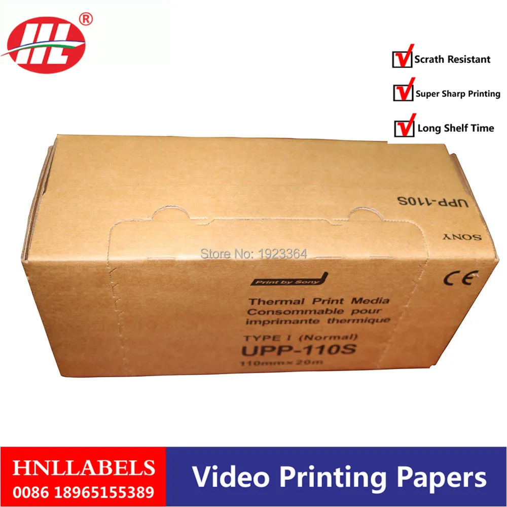 Ultrassom Rolo de Papel Térmico, 10 Rolls, UPP-110S para Impressora SONY, 110mm * 20m, Alta Qualidade, Upp 110s