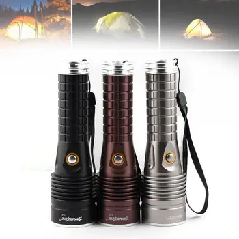 

SKYWOLFEYE LED Flashlight waterproof 18650 Battery Adjustable Focus Lantern Torch Camping most powerful Lamp