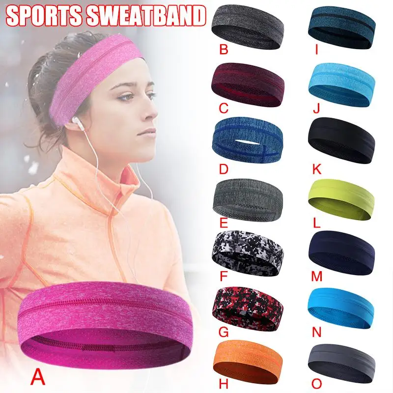 汗止め通気性汗水分吸収バンドヘッドバンドスポーツヨガヘアバンド発汗