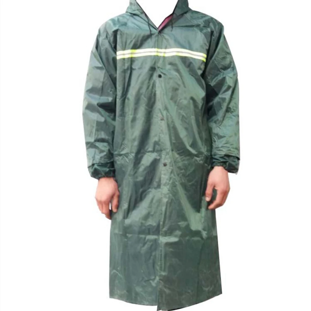 1 шт. резиновый уплотненный плащ-дождевик из ткани Оксфорд для взрослых, водонепроницаемая непромокаемая одежда с капюшоном, дождливые дни(средний размер, военный зеленый цвет