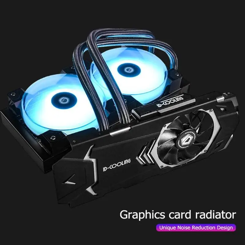 ID-COOLING ICEKIMO 240VGA-RGB Видеокарта кулер воды для GeForce/AMD 4pin вспомогательный маленький вентилятор