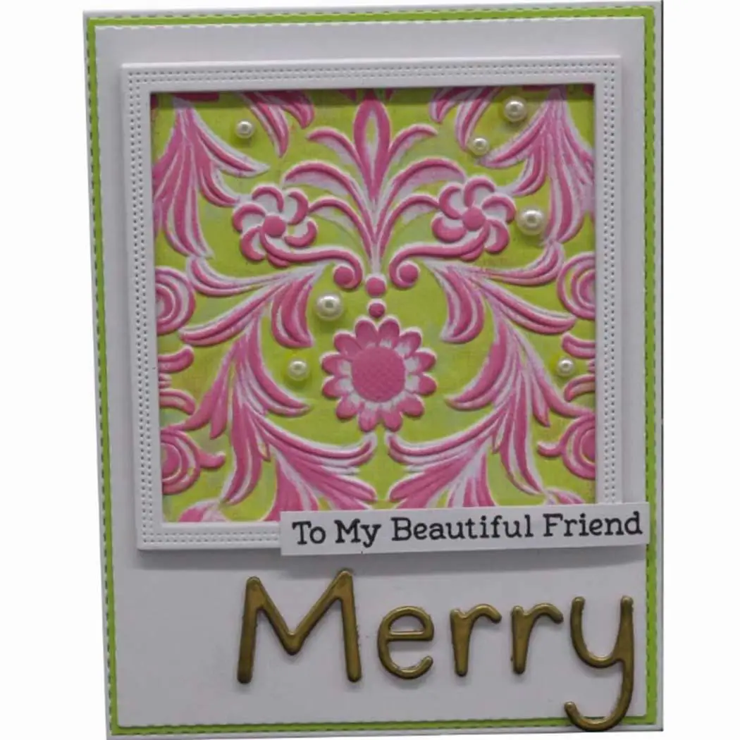 

New 2019 Square Stencil Design Embossed Plate For DIY Scrapbooking Cutting Dies Scrapbooking Plastic Embossing Flower Folder