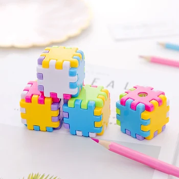 

Magic Cube Pencil Sharpener Cute Colorful Plastic Pencil Sharpener For Kids Gifts Office School Supplies Korean Stationery