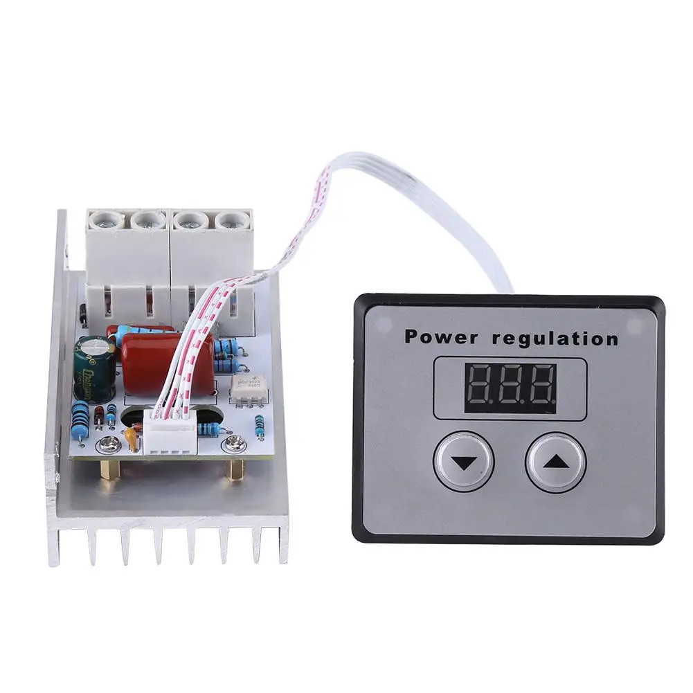 

10000W Digital SCR Controller Electronic Voltage Regulator Speed Control Dimmer Thermostat + Digital Meters AC 220V 80A discount