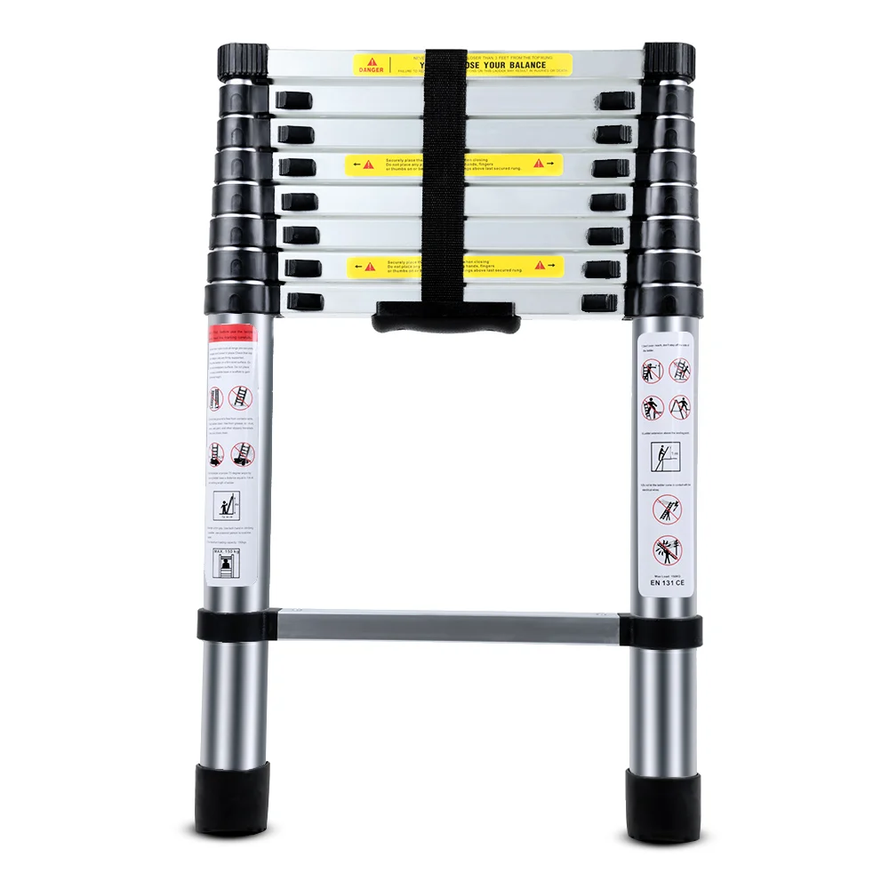 

2.6m Multifunctional Portable Aluminium Alloy Telescopic Non-Slip Folding Enterprises Families Telecommunications Ladder