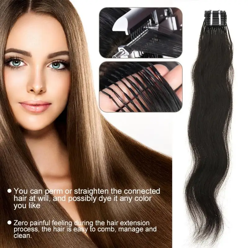 

No-trace Hair Extension Clips Natural Real Hair Wig Ponytail Piece Tool Kit