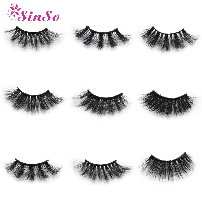 

Sinso 8D Lashes Mink Eyelashes Dramatic Look and Feel False Eyelashes 100% Handmade & Cruelty-Free Reusable Mink Eyelashes