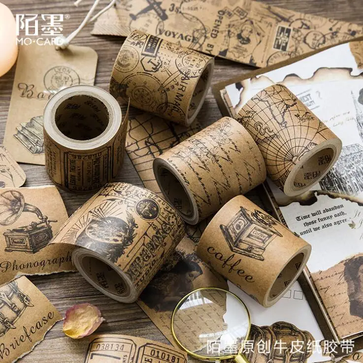 

5 cm Wide Brown w11 Creative Cute Masking Decoration Adhesive Stikcer Craft Washi Tape