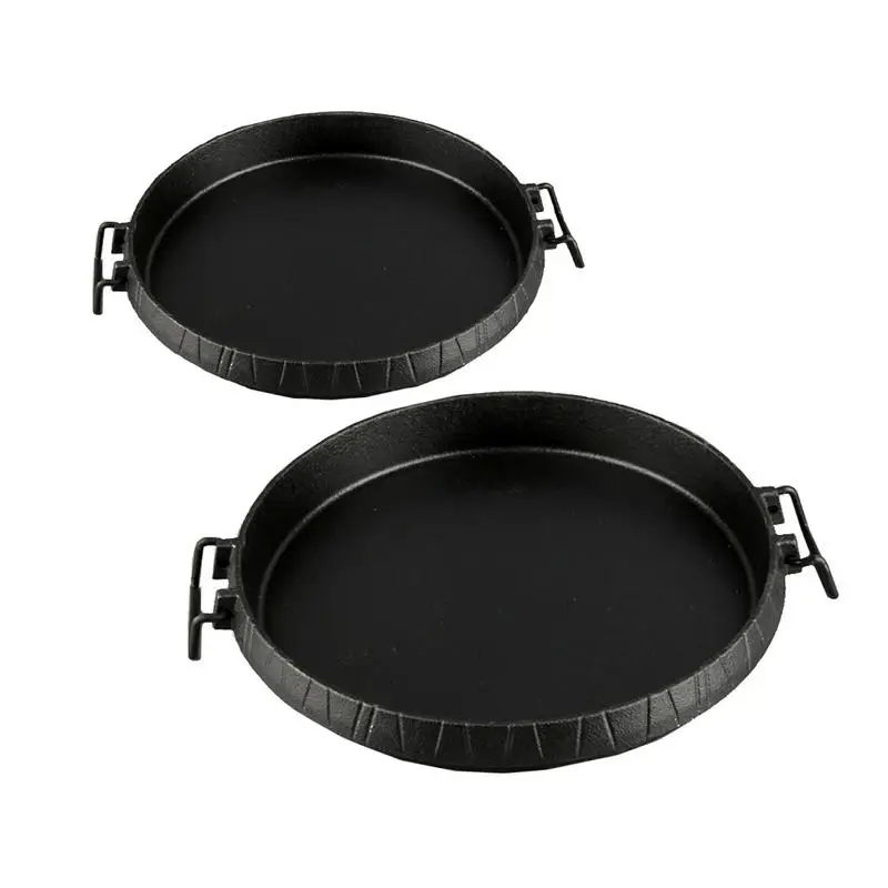 

24/26cm Baking Tray Cooker Household Non Stick Barbecue Pot Maifanstone Round Multifunctional Frying Cast Pizza Pan Oven Griddle