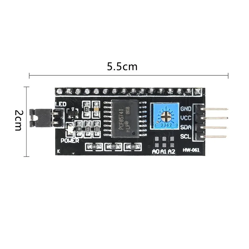Плата адаптера для ЖК дисплея PCF8574T PCF8574 IIC/I2C/интерфейс LCD 1602 2004 Arduino|Соединители| |