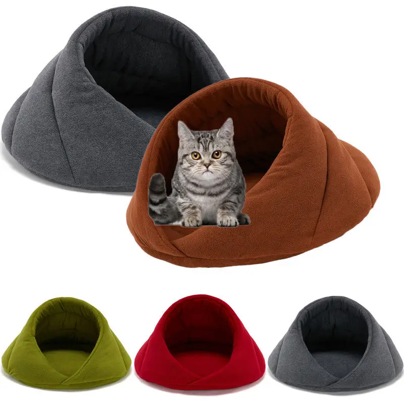 

Pet Dog Cat Kitten Cave Cat Bed Crate Warm Winter Bed House Sleeping Bag Plush Mat