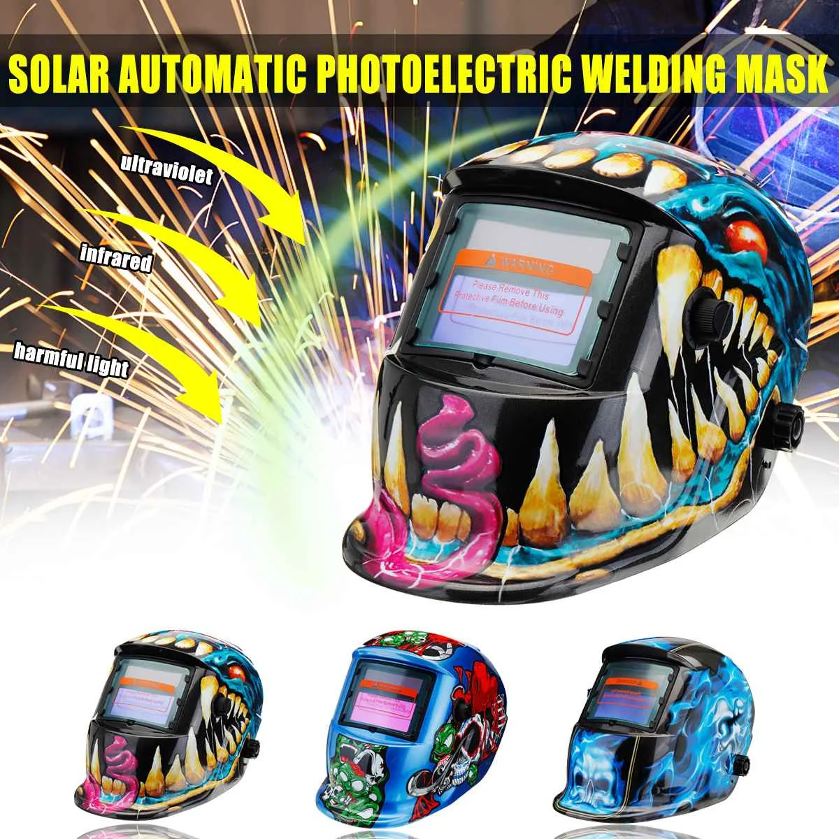 Стиль Солнечная Автоматическая фотоэлектрическая Сварочная маска шлем сварочные шапки Солнечная энергия Сварочные шлемы
