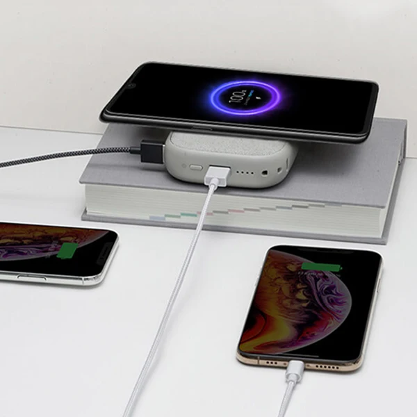 Xiaomi SOLOVE 10000 мАч беспроводное QI зарядное устройство двойной USB внешний аккумулятор