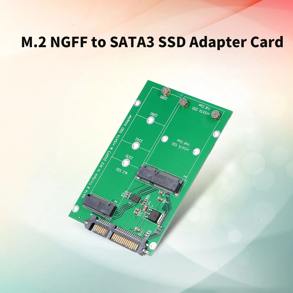 Адаптер M.2 NGFF в SATA карта MSATA SSD к III конвертер с поддержкой 2230 2242 2260 2280|Компьютерные