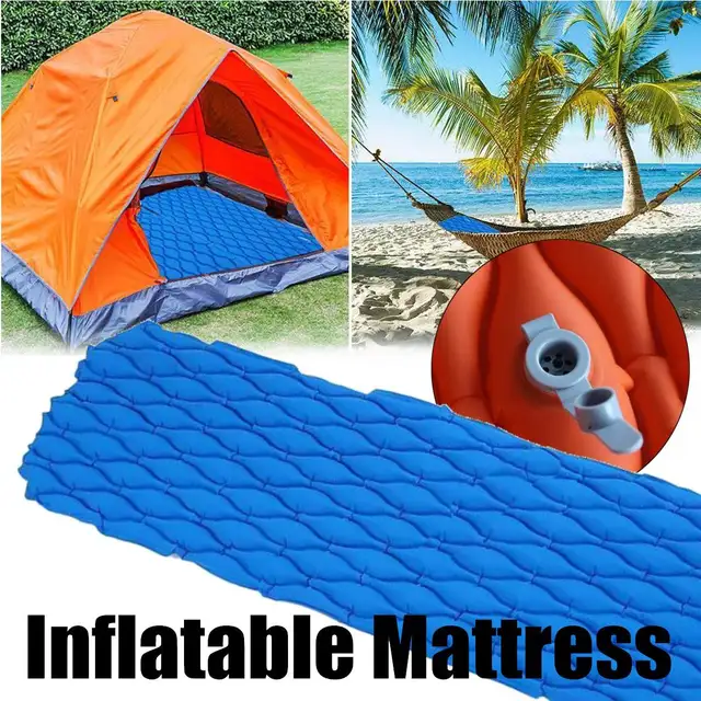 Best Offers 3 Colors Portable Inflatable Mattress Outdoor Camping Mat Compact Tent Sleeping Mat Ultralight Cushion Pad Travel Backpacking