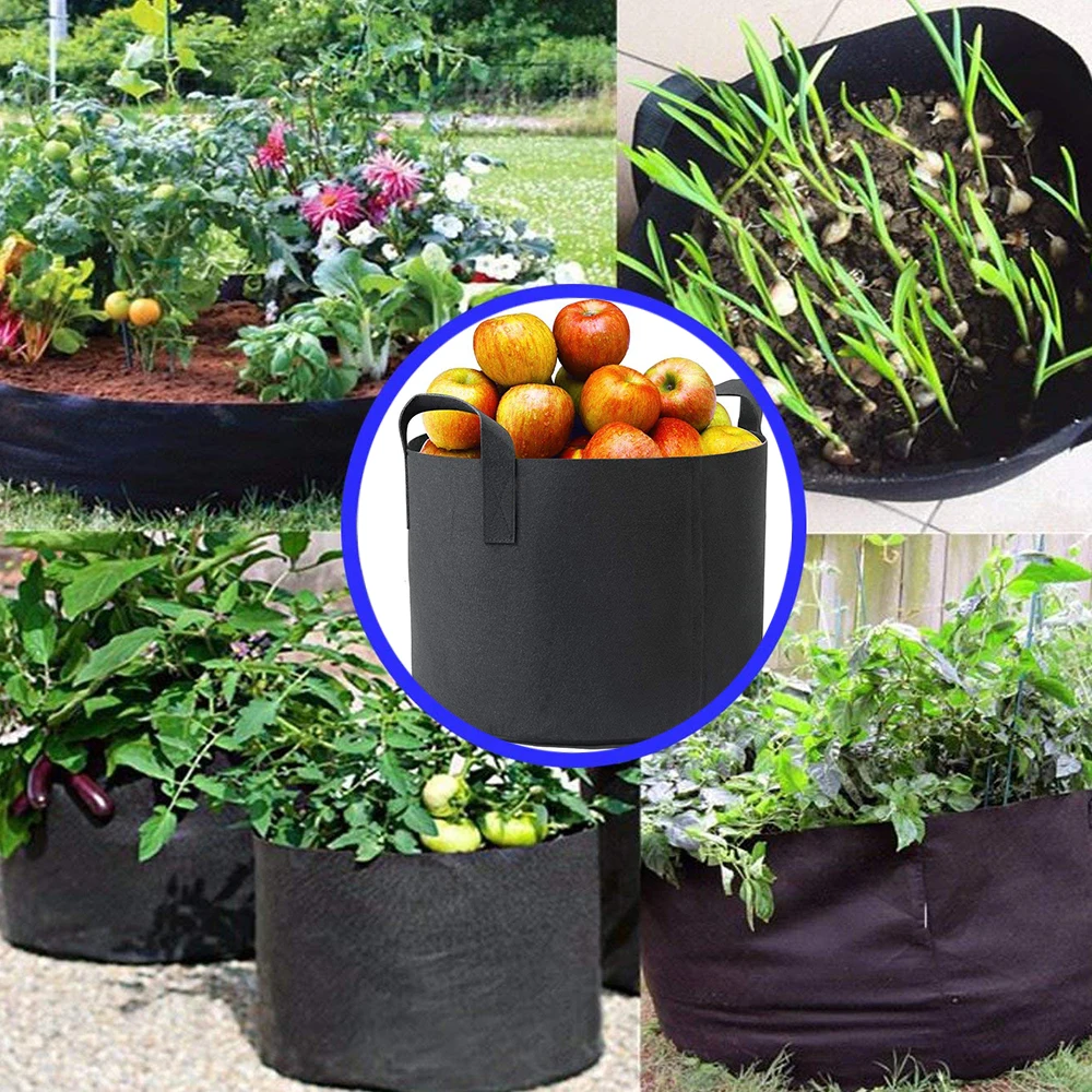 5 шт мешки для выращивания дышащей нетканой ткани цветочные горшки для картофеля томатов клубника овощи фрукты сад теплица плантаторы сумки