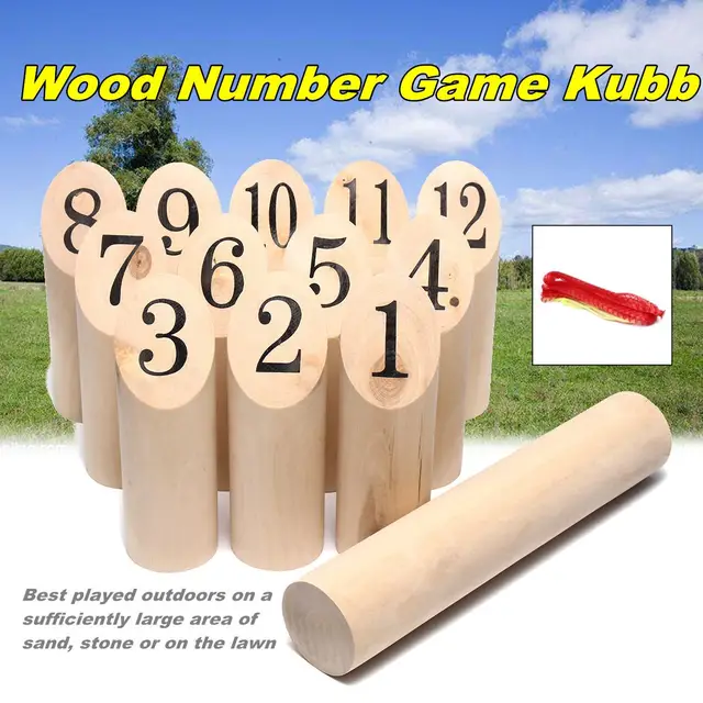 Special Price Family Sports Kit Wooden Number Kubb Set Bowling Shotting Viking Game Toys Outdoor Garden Yard Lawn Game Kubb Gifts Camping
