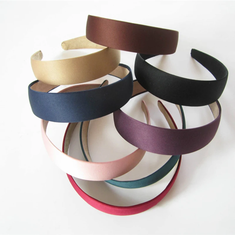 

2019 New Arrival 1PC Solid Plain Candy Color DIY 8 Colors Women Plastic Wide Graceful Girls 3cm Width Headband