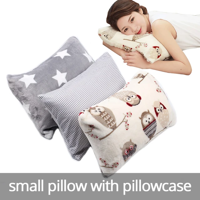 Almohada pequeña con funda de almohada suave y núcleo completo para  descanso de siesta para adultos, almohada pequeña para dormir, bolsa de  almacenamiento como regalo - AliExpress