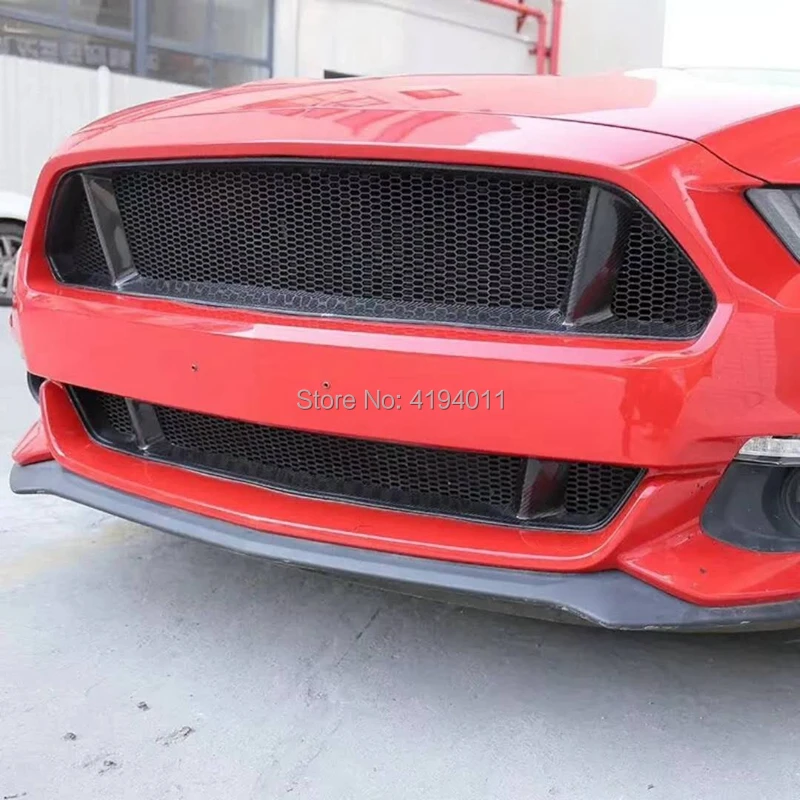 Автомобильный Стайлинг из углеродного волокна передняя Центральная сетка