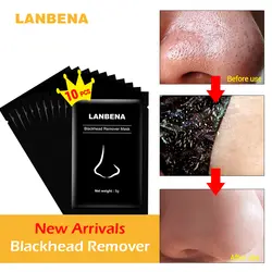 LANBENA 10 шт Черный маска blackhead очищающий Отшелушивающий Off грязевая маска для лица Charcoal Mask нос Acne питающее масло Управление уход за кожей