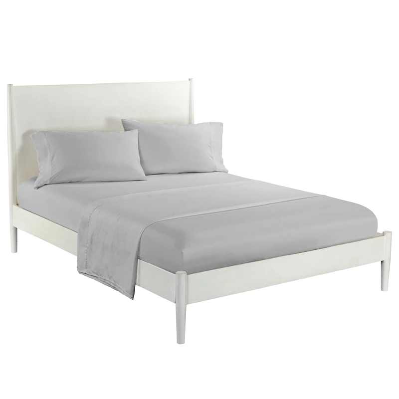 

Home Textile Bedding Sanding Sheets Four Piece Bed Pillowcases Bed Sheet Bedding Set Solid Color Bed Gray Skin Friendly Fabric