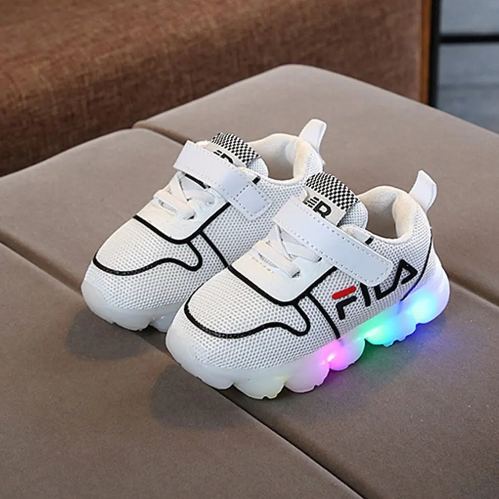 

High Top Led Light-up Shoes for Little Kid Boys Girls USB Rechargeable Sports Dancing Sneakers Shoes