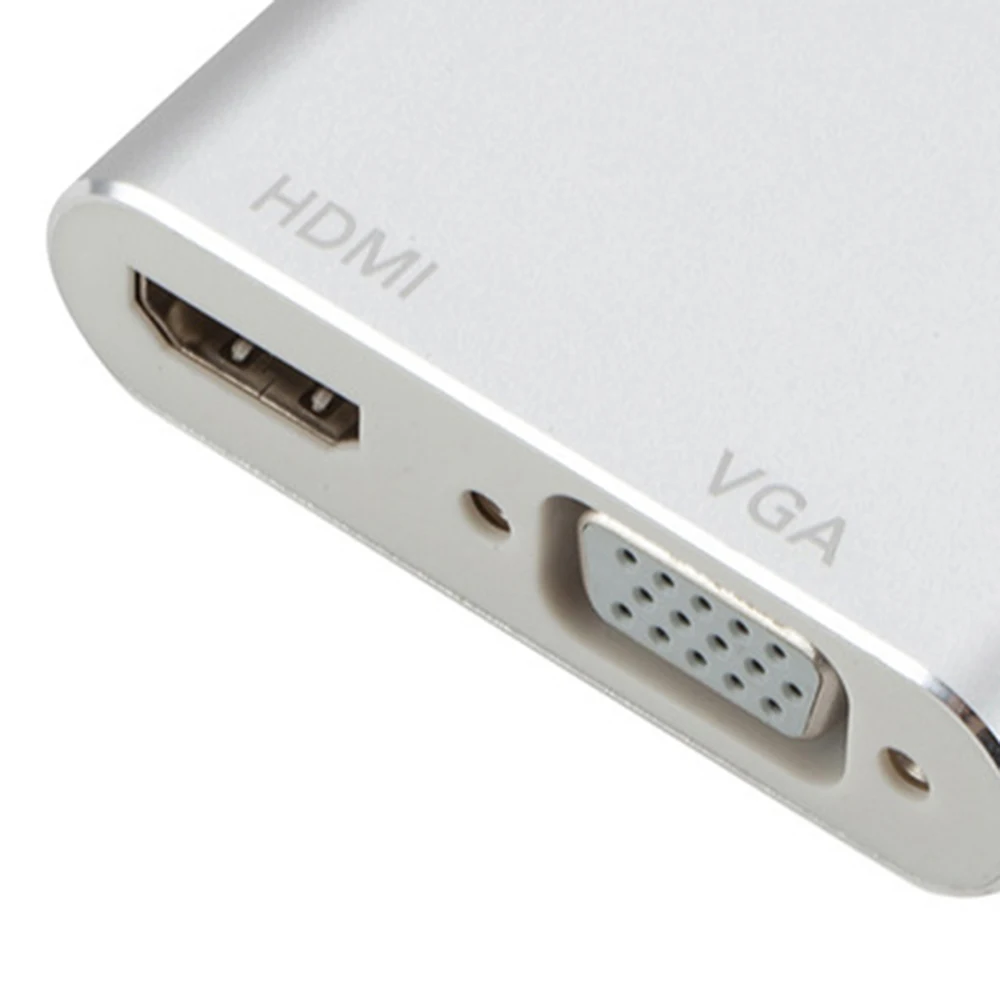 HD аудио видео кабель для компьютера Macbook 4 K USB3.0 к адаптер HDMI VGA Multi Дисплей 2 в 1 USB