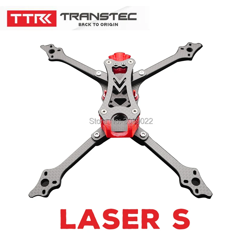 TRANSTEC LASER S 224 мм FPV Квадрокоптер Рама 6 мм Arm 7075 гладкая рамка из углеродного волокна с покрытием для DALRC 55A 4 в 1 esc 5 дюймов реквизит