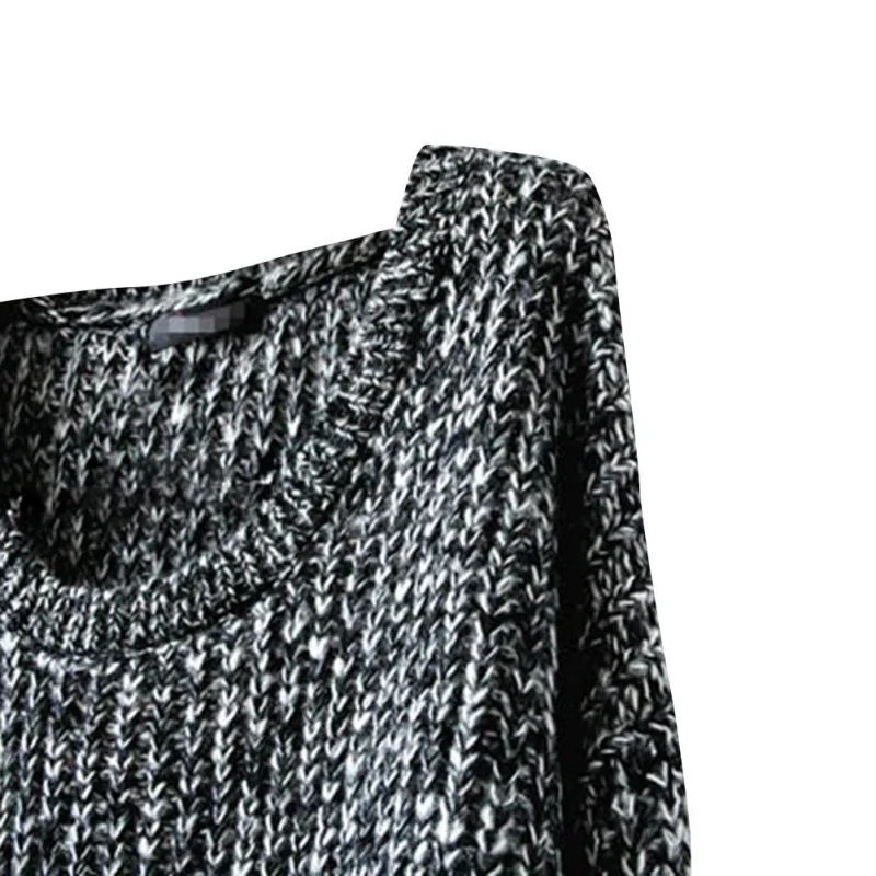 Осенне-зимний женский свитер с круглым вырезом, свободные пуловеры больших размеров, однотонный джемпер, вязаные базовые свитера, 5 цветов, Новинка