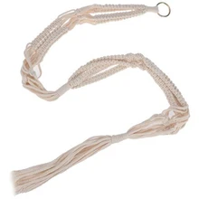 2Pcs Delicate Macrame Double Plant Hanger Indoor Outdoor Hanging Planter Wall Art Cotton Rope For Pots